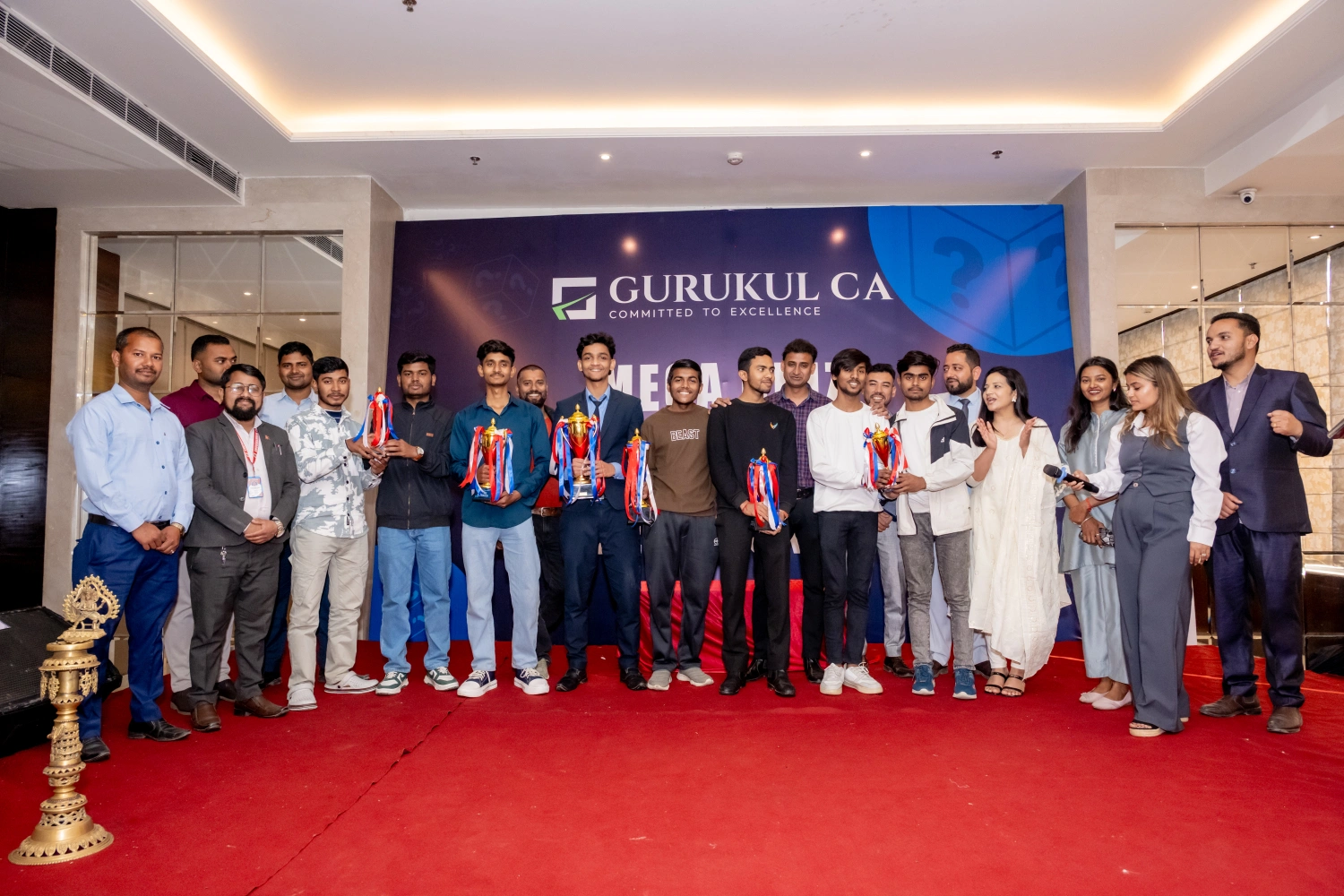 Group photo of participants and organizers at Gurukul CA event