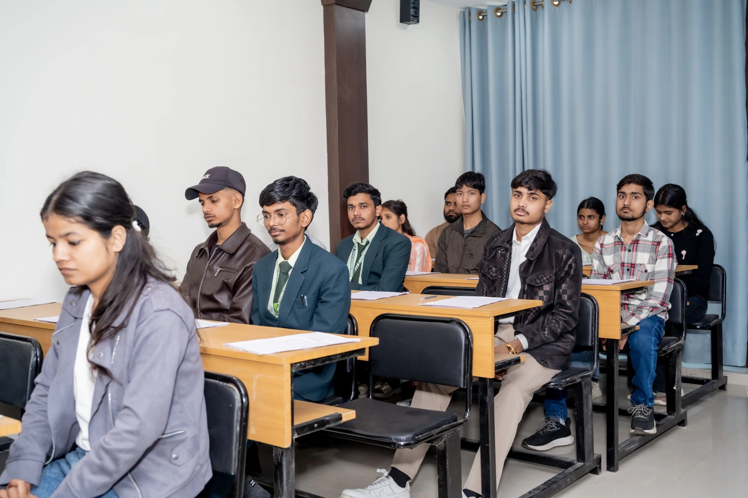 Students participating in an examination
