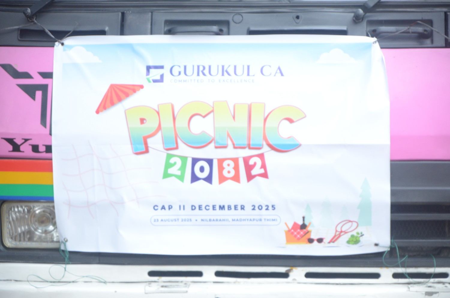 Gurukul CA CAP II December 2082 picnic event banner