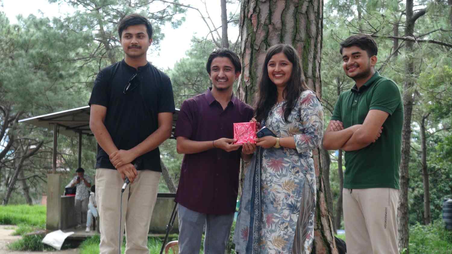 Gurukul CA students and teachers celebrating during the picnic
