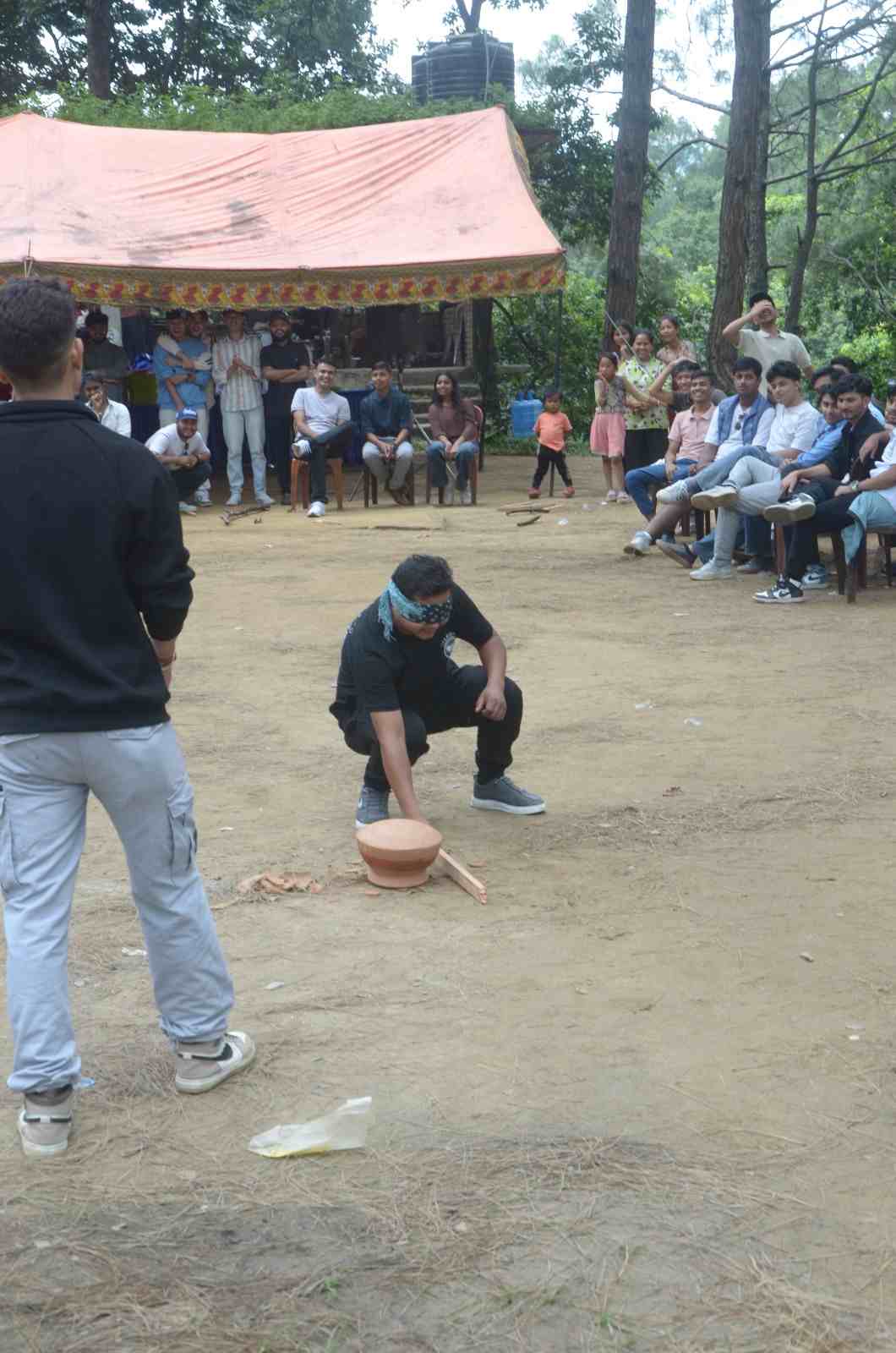 Gurukul CA students participating in a picnic game