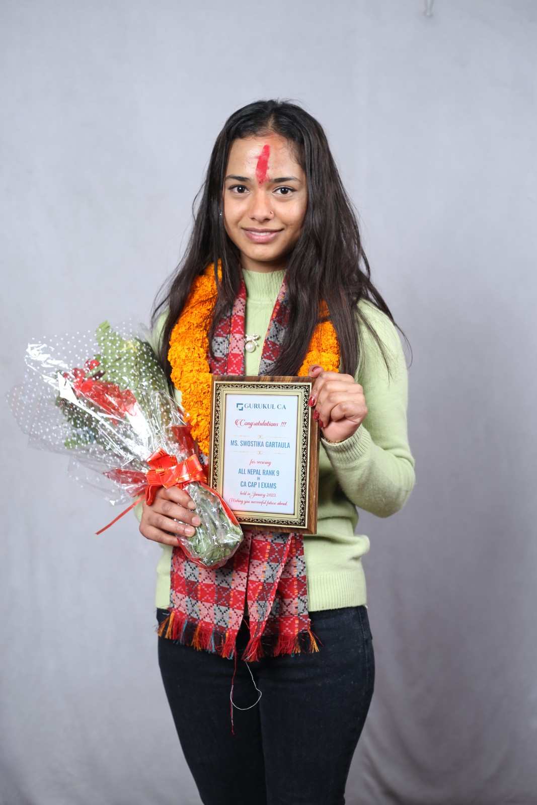 Swostika Gartaula — All Nepal Rank Holder, DECEMBER 2022, Gurukul CA