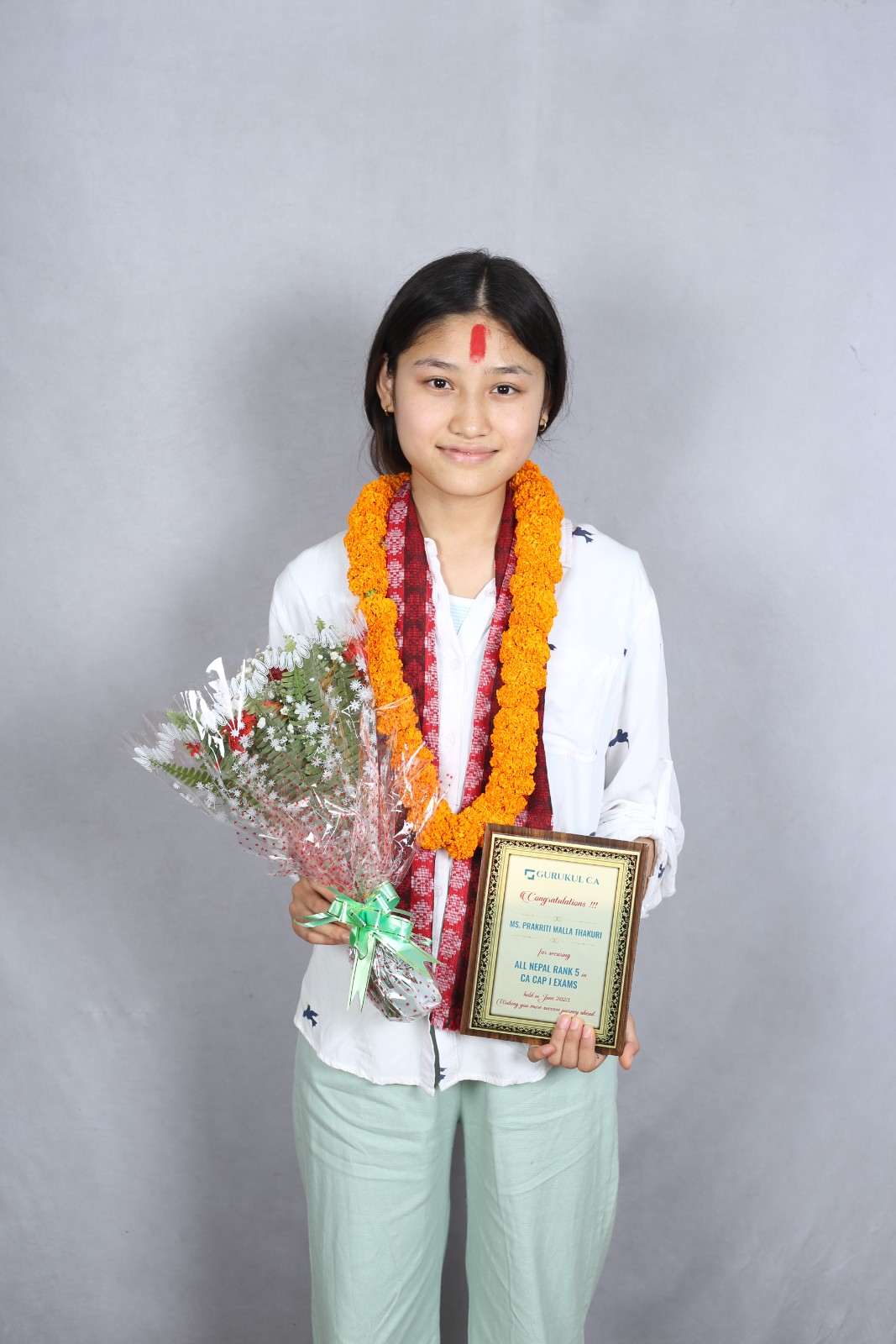 Prakriti Malla Thakuri — All Nepal Rank Holder, JUNE 2023, Gurukul CA
